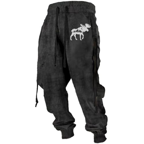 Pantalon homme taille élastique confortable style lin ample pour le sport
