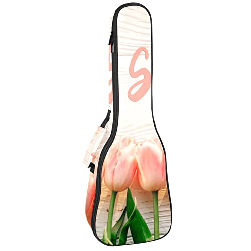 Sac de transport étanche pour ukulélé ténor noir Hello Spring Lily rembourré