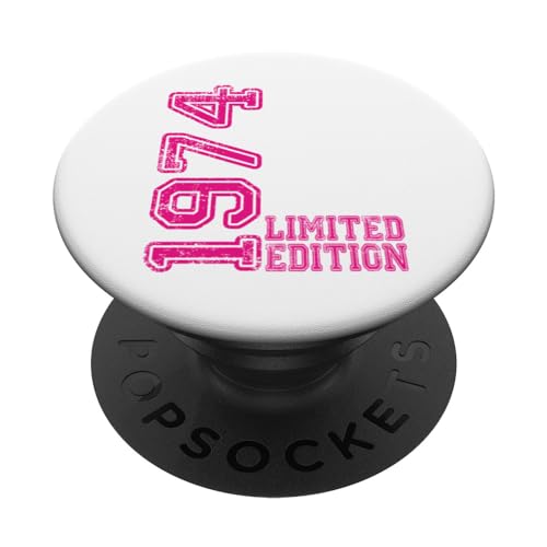 Edición limitada 1974 Cumpleaños 1974 Nacido 1974 Año de PopSockets PopGrip Intercambiable
