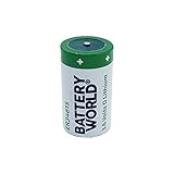Battery World ER34615 3.6V 19Ah LS33600 Size D Lithium Button Top Battery