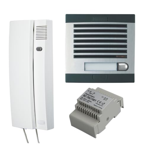 Kit de Portero Automático - 2 Hilos + 2 hilos de alimentación, citymax vivienda unifamiliar fácil instalación, para 1 viviendas ,digital, secreto de conversación. (1 viviendas)
