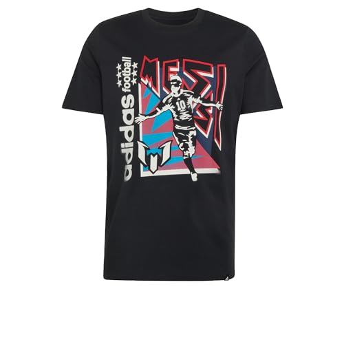 T-shirt graphique Messi Fun Adidas pour homme en coton sport