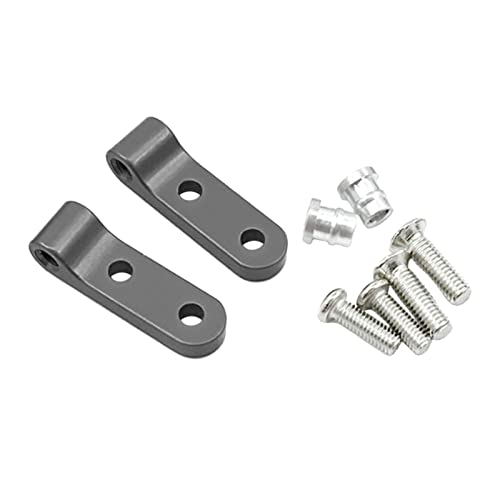 DuskHaven 2個 RCショックマウント アルミ合金 ショックアブソーバーブラケット モデルカー交換部品 ダンパータワー 精巧な外観 趣味モデル WPL D12 D42 1/10 RCトラックに適用, チタン