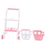 LALADEFIEE 8 Pièces Mini Supermarket Shopping Carts for Dual Layer Grocery Handcart Toy for Pretend Play Safe Child Friendly Plastic