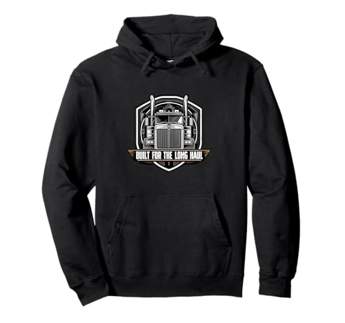 Long Haul Semi Truck Driver Big Rig Trucker Gift Felpa con Cappuccio