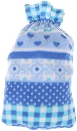 SKUZA Hot Water Bottle, Winter 2000ml Flannel Cloth Cover Hot Water Bottles Explosion-Proof Rubber Hot Water Bottle Removable 6 Color Warming Bag (Color : Green) (Color : Pink)