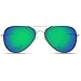 WearMe Pro - Polarized Metal Frame Pilot Style Aviator Sunglasses (Gold Frame/Mirror Green Lens, 60)