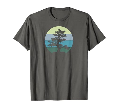 Pacific Ocean Beach Bonsai Tree Sun T-shirt rétro vintage T-Shirt