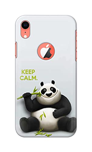 Image of PRINTFIDAA� Printed Hard Back Cover Case for Apple iPhone XR Logo View Back Cover (Cartoon Panda) -2808