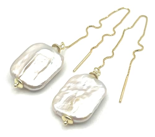 Boucles d'oreilles perles baroques de culture et vermeil d'une qualité joaillière