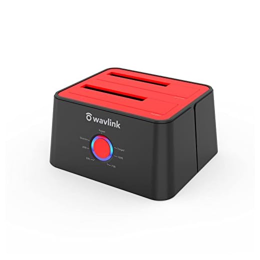 WAVLINK USB 3.0 to SATA I/II/III Dual-Bay External Hard Drive Docking Station for 2.5/3.5-inch HDD/SSD with UASP (6Gbps),Support Offline Clone Duplicator Function (2 x 10TB)