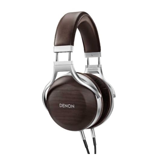 Denon AHD5200EM Premium-Over-Ear-Hörlurar, Zebra-trä