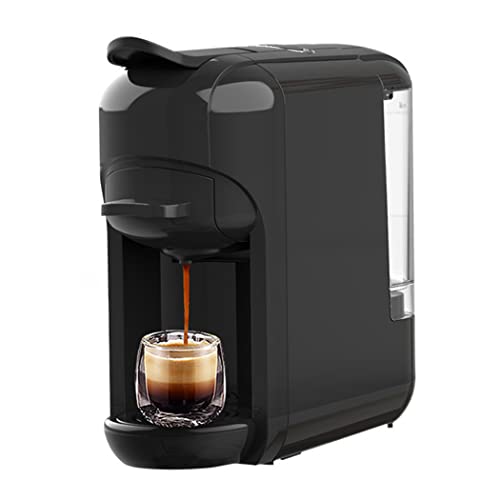 FAMYNGL MáQuina de Café Expreso Italiano Cafetera AutomáTica por Goteo de 3 en 1 600ML 19 Bares de PresióN PequeñA Acero Inoxidable para Uso En El Hogar Comercial y Oficina 5-10 Tazas