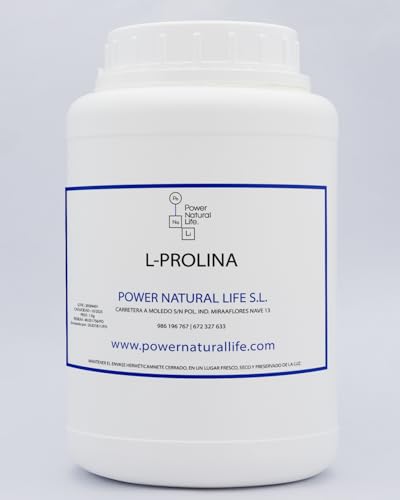 L-Prolina en Polvo Power Natural Life | 100% Pura | Sin Añadidos ni Excipientes | Reparación y Mantenimiento Muscular | Envase de 1 kg
