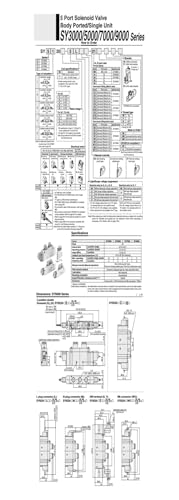 Electrovanne 5 ports robuste série SY9000 modèle SY9320-5DD-03 - 4