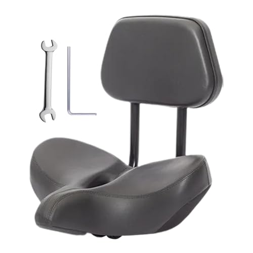 Coussin De Selle Large Avec Dossier Pour Tricycle/Vélo Électrique - Noir, Confort, Neuf