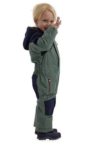 Killtec Kesley Mini Skioverall/Schneeanzug mit Kapuze und Schneefang, gebranntes gelb, 110/116