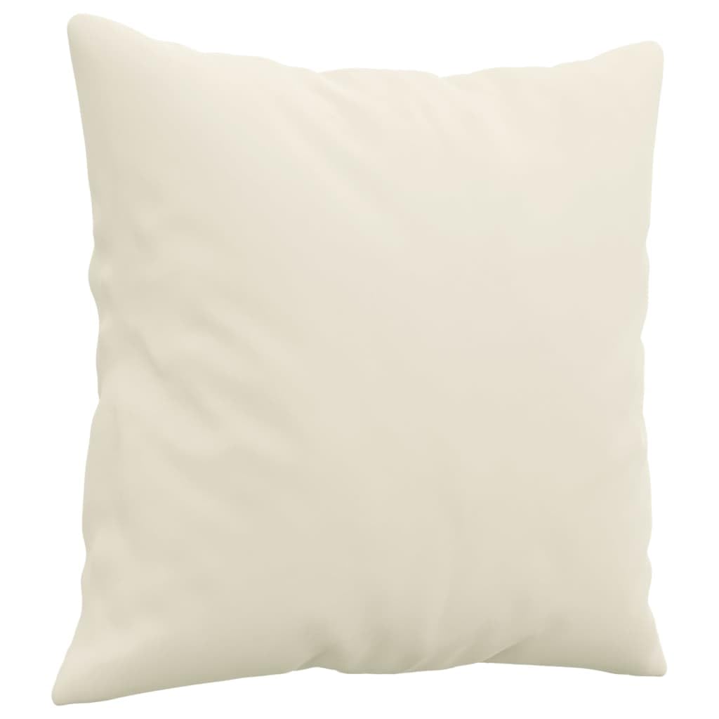 Canapé 2 places avec coussin décoratif crème en velours 120 cm - Pour salon et chambre d'amis, avec fonction couchage et espace de rangement