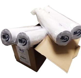 Carta Plotter 4 Rotoli 91,4 Cmx 50 Mt Gr.90 - Carta Bianca Rapidissima Asciugatura