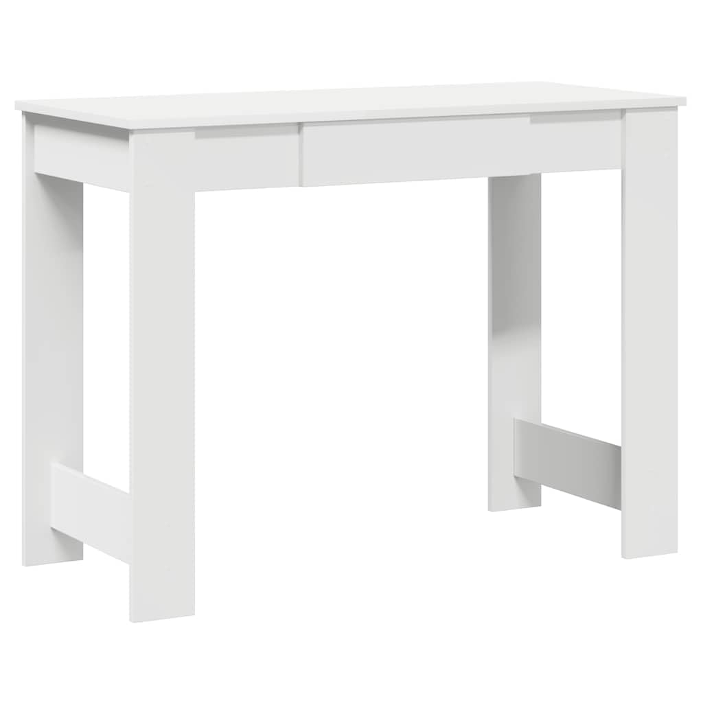 vidaXL Escritorio de Madera contrachapada Blanco 100x45x75 cm, Escritorio de Oficina, Mesa de Ordenador, Escritorio de Estudio
