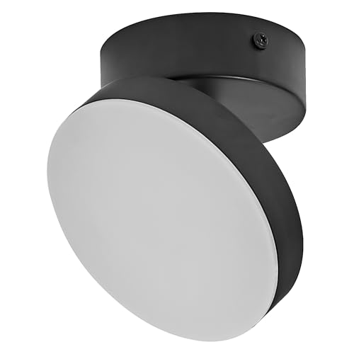 LEDVANCE Decor Spot Moon Leuchte schwarz, 1 verstellbarer Leuchtenkopf, 5.5 W, 280 lm, 3000 K, Gehäuse aus Metall, funktionales und minimalistisches Design, einfache Montage, LED nicht austauschbar