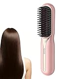 Haarbürste zum Glätten der Haare, schnelles Aufheizen, wiederaufladbar, Kamm zum Glätten der Haare, für Zuhause, Outdoor, Reisen und für Eile