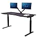 ApexDesk Elite Series 60" W Electric Height Adjustable Standing Desk (Memory Controller, 60" Walnut Top, Black Frame)