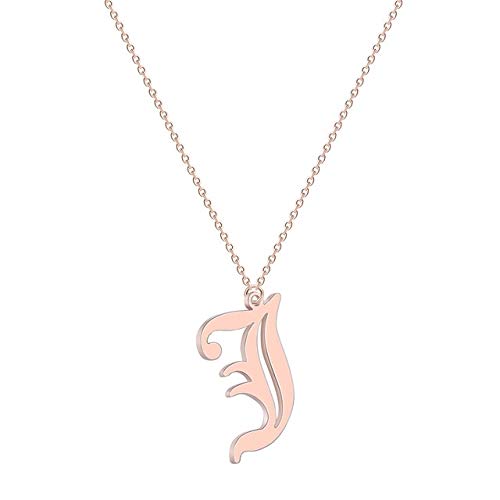 Unisex 26 Capital Letter Necklace Women 