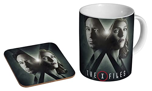 X Files Mulder and Scully – Tasse à café en céramique + dessous-de-verre Coffret cadeau