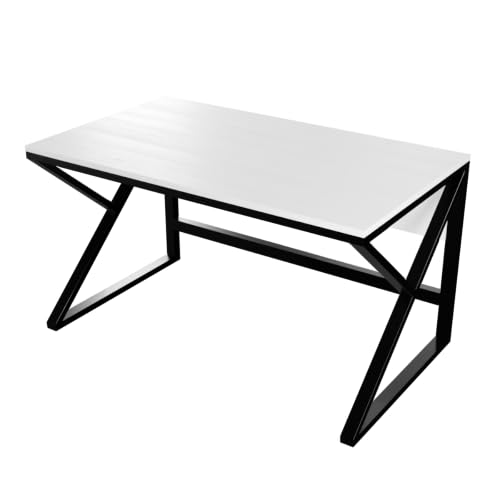 Image of Riyan Luxiwood Alden Computer Table in Engineering Wood for Home & Office, Simple Style Desk, Scratch Resistance Surface, Easy to Assemble, Study Table for Kids (Size-12 X 5 X 75 Cm) - White