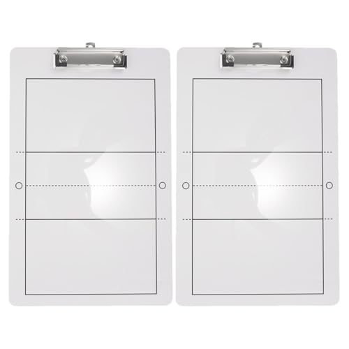 MOBUTOFU Lavagna Allenatore Pallavolo 2 Pezzi in PVC Cancellabile Portatile Tavola Tattica Leggera per Analisi Partita e Appunti Allenamento Squadra