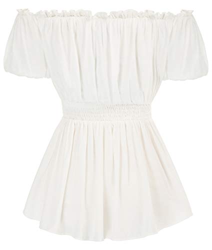 Scarlet Darkness Renaissance Shirt Women Peasant Blouse Pirate Steampunk Shirt2