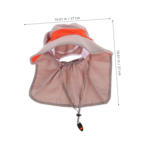 Milisten Adjustable Wide Brim UV Protection Bucket Cap for Boys and Lightweight and Breathable Fishing Hat for Summer Outdoor Activities Grey2