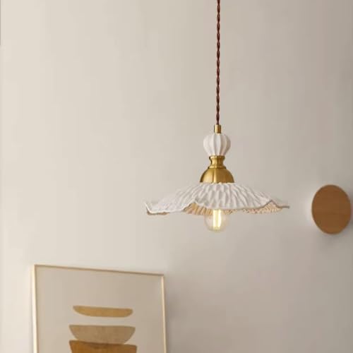Suspension céramique fleur blanche orientable pour îlot sans ombre - 3