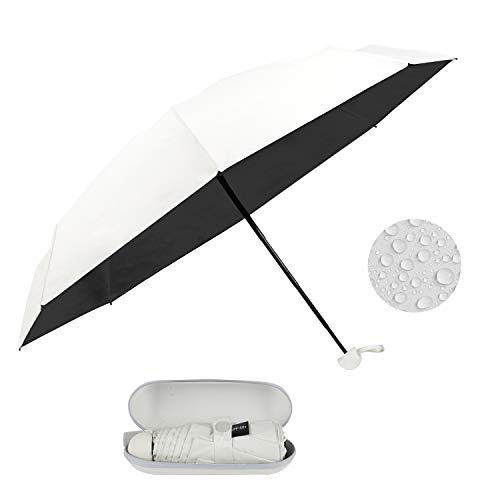 Preisvergleich Produktbild Jueachy Mini Regenschirm, Ultra Light Kompakter Pocket Taschenschirme, Windproof Sturmfest für Damen Herren Kinder, 99% UV-Schutz für Damen Herren Kinder, UPF50