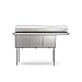 KoolMore 63 in. Three Compartment 18-Gauge Stainless-Steel NSF Commercial Kitchen Sink, Bowl Size 15x15x14, with Three Basins and Pre-Drilled Faucet Holes for Restaurants and Cafes (KM-SC151514-15R3)