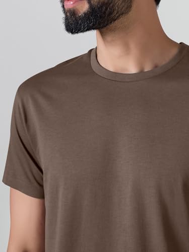 Image of XYXX Men's Iconique Solid Supima Cotton Slim Fit T-Shirt | Super Soft Half Sleeve Tshirts with Superior Colour Retention