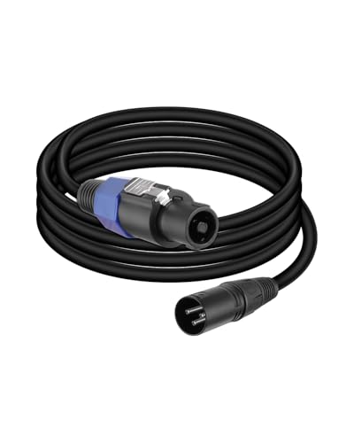 GELRHONR SpeakOn Male to XLR Male Connector Audio Extension Cable with Twist Lock for Mixer Boards, Junctions, Preamps, Speakers, etc (1.8M)