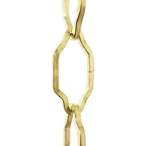 Image of RCH Hardware CH-S57-30-PB Steel Chandelier Chain, Polished Brass (1 Foot)