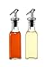 Juvale Set of 2, Oil and Vinegar Cruet Dispenser Set, Glass Bottles for Olive Oil, Small Oil Dispenser for Kitchen, 150 ml Each