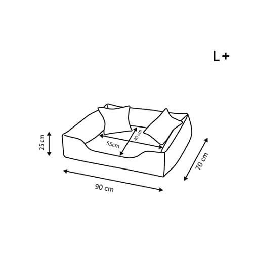 exclusive BED Orthopädisches Hundebett Bruno Grosse Mittelgroße Kleine Hunde - Hundekissen Hundematte aus Aura-Stoff - Memory Foam Kuschelig Langlebig Abriebfest Reißfest (L, Cremefarben)