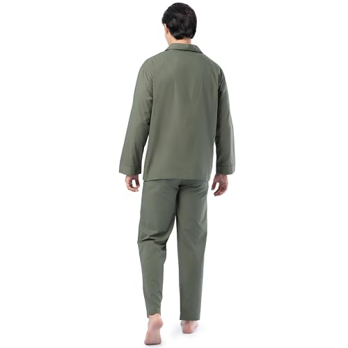 Image of Fruit of the Loom Men's Long Sleeve Broadcloth Pajama Set