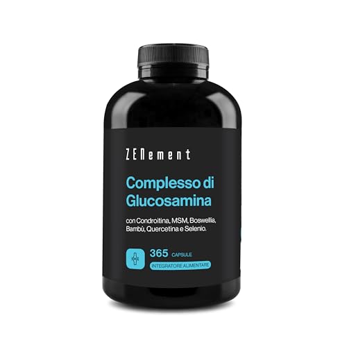 Complesso di Glucosamina con Condroitina, MSM, Boswellia, Bambù, Quercetina e