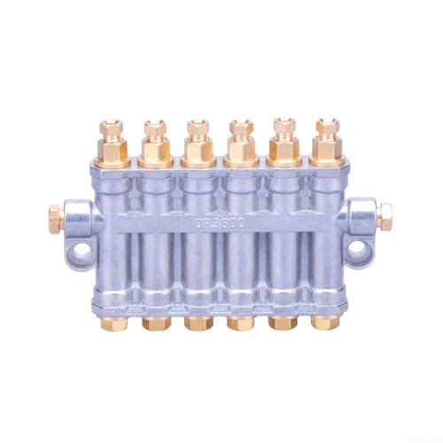 Detective grease oil distributor valve for lubrication systems with 2 10 selectable oil positions, built to withstand harsh industrial conditions (5 position)