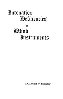 Intonation Deficiencies of Wind Instruments 1929263015 Book Cover