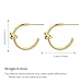 Knot Hoop Earrings for Women C Hoop Earrings Statement Lightweight Trendy Open Hoops Fashion Jewelry