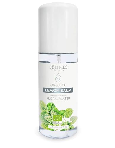 Essences Bulgaria Eau Florale de Mélisse Bio 140ml | Pour peau grasse | Tonique Facial Équilibrant | Excellent après-rasage | Sans alcool | 100% pur et naturel | Sans cruauté