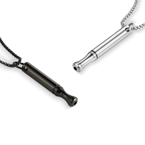 COYUN 2 Pcs Premium Halskette gegen Panikattacken & Angst – Stressabbau, Hilfe bei Angststörungen, Breathe Kette Necklace Geschenke, HilfsmittelKette Angst Atemkette für Meditation, Entspannung
