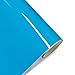 LZLRUN High Gloss Vinyl Realistic Paint Wrap Roll Car Sticker Film Decal Bubble Free Come with Installation Tool Set (Light Blue, 1ft x 5ft)