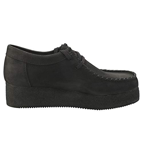Image of Clarks Women's Black Nubuck Casual Lace up (26148632)